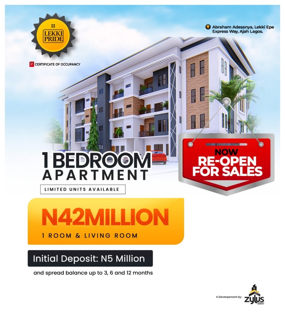 Luxury One Bedroom Apartment — Lekki, Lagos